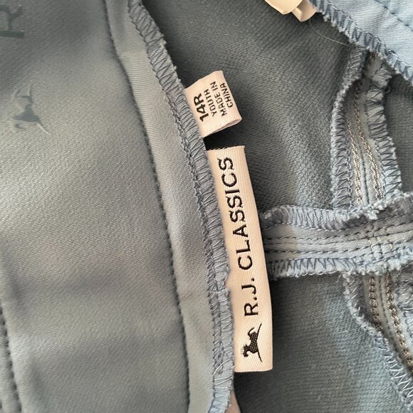 RJ classics kids riding breeches in Bluestone - Picture 3 of 3